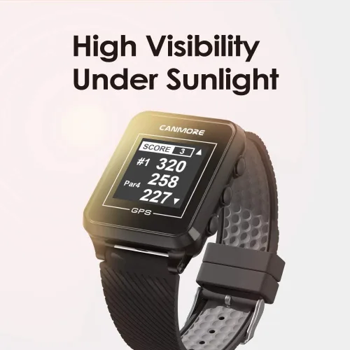 Vista 8 de CANMORE TW353 Reloj GPS de golf para hombres y mujeres, pantalla LCD de alto contraste, actualización gratuita de más de 41,000 campos precargados