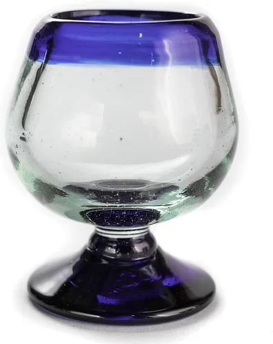 Vista 7 de Auténticos vasos de chupito de tequila mexicano soplados a mano - Juego de 4-2 oz - Mini snifters de vidrio - Base pesada - Coñac