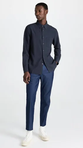 Vista 5 de Club Monaco Camisa de rayas Seersucker para hombre