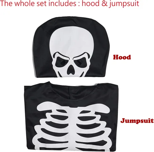 Vista 6 de EraSpooky - Disfraz de esqueleto de Halloween para hombre