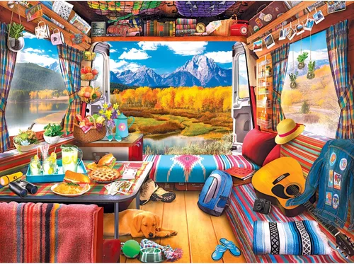 Vista 9 de RoseArt - My Happy Place - Boho Coffeshop - Rompecabezas de 750 piezas para adultos