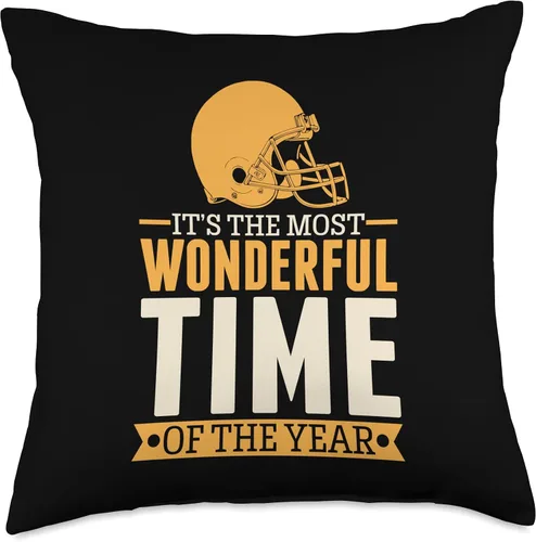 Vista 5 de College Football Themed Birthday Party Supplies It's The Most Wonderful Time of The Year - Almohada de fútbol para la temporada de fútbol americano