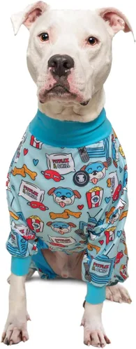 Vista 26 de Pittie Clothing Pijamas para Perro Pit Bull – Mameluco para Perro de Cobertura Completa, Ropa de Pijama Suave para Razas Medianas, Grandes, XL y XXL