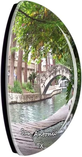 Vista 2 de Imán para nevera San Antonio River Walk Texas USA TX Travel Souvenir Collection para regalo, decoración del hogar, oficina, pizarra blanca