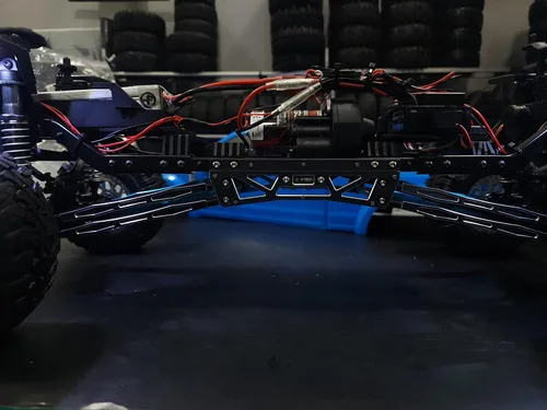 Vista 9 de H-TECH RC 1/10 CNC Kit de elevación de aluminio y enlace para CEN Racing Ford F250 Camión (negro)