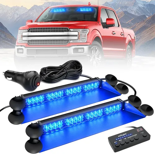 Vista 15 de Nilight 16LED Amber Dash Strobe Light Cigarette Lighter Plug Ámbar