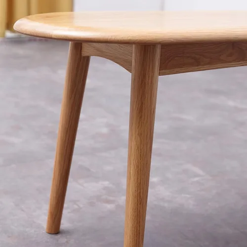 Vista 8 de Banco de comedor de madera de roble macizo, banco de acento con grano de madera para comedor, entrada, dormitorio