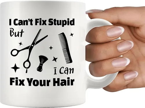 Vista 7 de Panvola I Can't Fix Stupid But I Can Fix Your Hair - Regalos divertidos para estilistas, regalo de graduación para peluquero, propietario