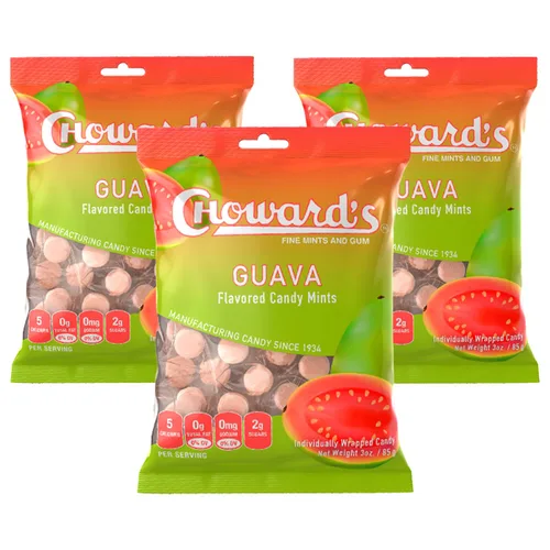 Vista 10 de Choward's Paquete surtido de caramelos de menta y frutas Sabores de menta, menta verde, limón, violeta y guayaba Perfecto para viajar, compartir
