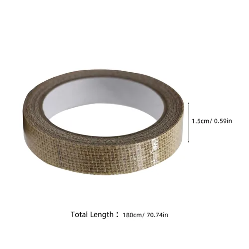 Vista 2 de SUPVOX Cinta adhesiva decorativa de lino, 2 unidades de 0.59 pulgadas de ancho para manualidades, álbumes de recortes, tarjetas, envoltura