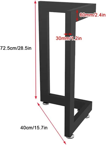 Vista 2 de Patas ajustables para muebles de hierro forjado, patas de mesa en forma de V, para escritorio, mesa de reunión, mesa de comedor, mesa de mesa/pie