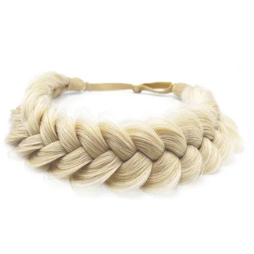 Vista 8 de Diadema Trenzada de 2 Hebras Despeinada Clásica Gruesa Trenzas Anchas Elástica Extensible de Calidad Sintética Diadema Trenzada para Mujeres Niñas