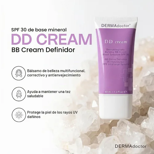 Vista 7 de DERMAdoctor DD Crema Hidratante Mineral Tintado SPF 30, 1.3 oz