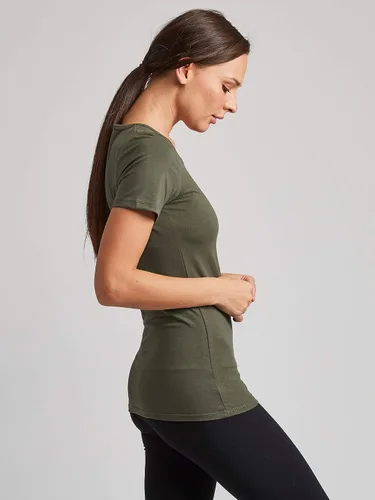 Vista 4 de Kalon Paquete de 4 capas base de camiseta con cuello redondo para mujer