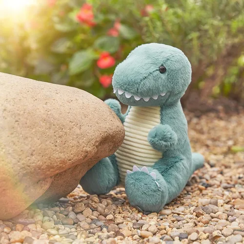 Vista 5 de TCBunny Peluche de dinosaurio bebé de 12 pulgadas, regalos para cumpleaños, San Valentín, Navidad (T-Rex, azul) (BPT-0008-BL)