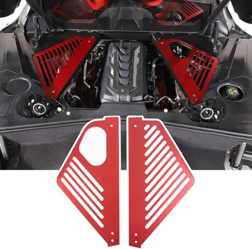 Vista 17 de TOYCIDFG Cubierta de panel de bahía del motor, protector de protección contra salpicaduras izquierda y derecha para C8 Corvette 2020-2024 Accesorios