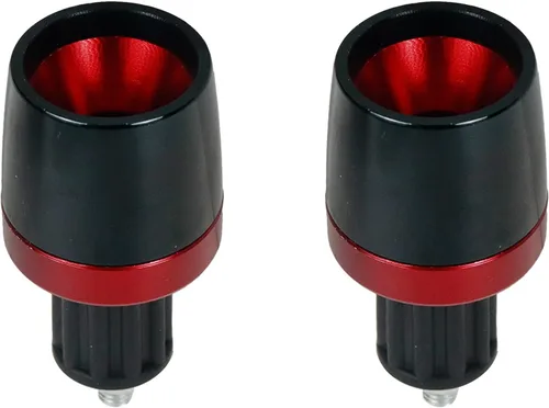 Vista 7 de Modengzhe 2 unids motocicleta cónico aluminio manillar extremo tapa 0.709 in Insertar diámetro barra extremo enchufe (negro)