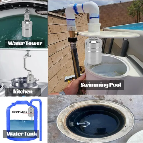Vista 4 de Válvula de flotador de control de nivel de agua totalmente automática de acero inoxidable, válvula de flotador de acero inoxidable para tanque