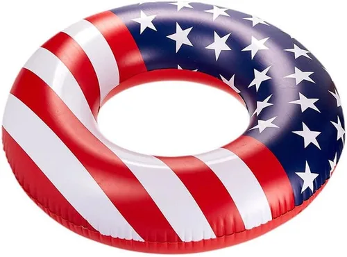 Vista 10 de Playtek - Anillo flotante gigante para piscina, tubo de natación redondo grande con purpurina rosa, flotadores duraderos para nadar en la playa