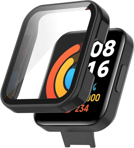 Vista 10 de [Paquete de 6] Funda Senter con protector de pantalla de vidrio templado integrado para reloj inteligente Redmi Watch 2 Lite, funda rígida
