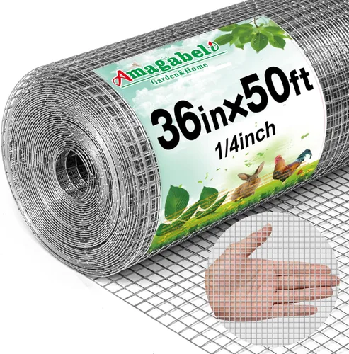 Vista 9 de AMAGABELI GARDEN & HOME Tela de Hardware Negra 1 x 1 pulgada 36 pulgadas x 50 pies Rollo de Malla de Alambre Recubierto de PVC Vinilo 16 Calibre