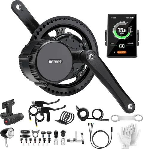 Vista 9 de Kit de conversión para bicicleta eléctrica Bafang con motor medio BBS-HD 48 V 1000 W, accesorios para motor, pantalla opcional, kit para tubo 36V