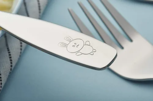 Vista 5 de ANNOVA - Juego de cubiertos para niños de 6 piezas de acero inoxidable - 3 tenedores, 3 cucharas de cena para niños, utensilios para niños, juego