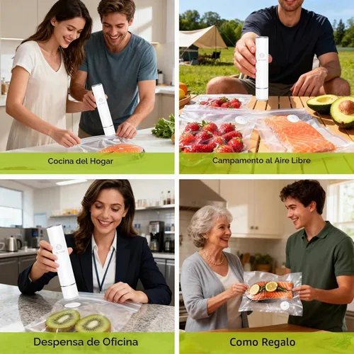Vista 7 de Bolsas selladoras al vacío reutilizables para alimentos, 30 bolsas de almacenamiento de alimentos sin BPA