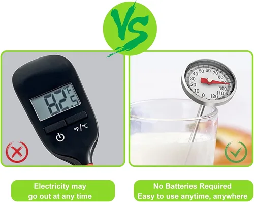 Vista 7 de Sonda de termómetro para alimentos, lectura instantánea, sin batería, termómetro para cocinar, inalámbrico, impermeable, 32.0-248.0 °F, termómetro