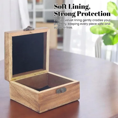 Vista 41 de Urna de madera antigua hecha a mano con grabado del árbol de la vida tallada a mano para mujeres y hombres, joyas Acentos de decoración del hogar