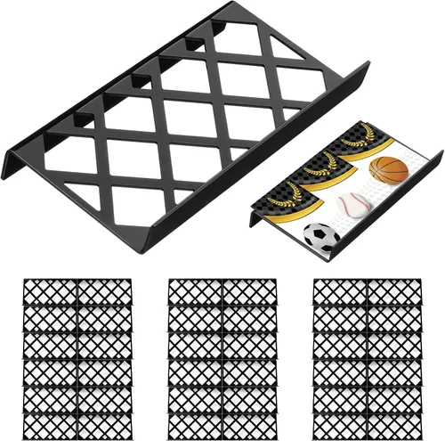 Vista 16 de Yalikop 10 soportes para tarjetas coleccionables para vitrina, hueco Elevadores modulares de acrílico de la exhibición para el juego de mesa