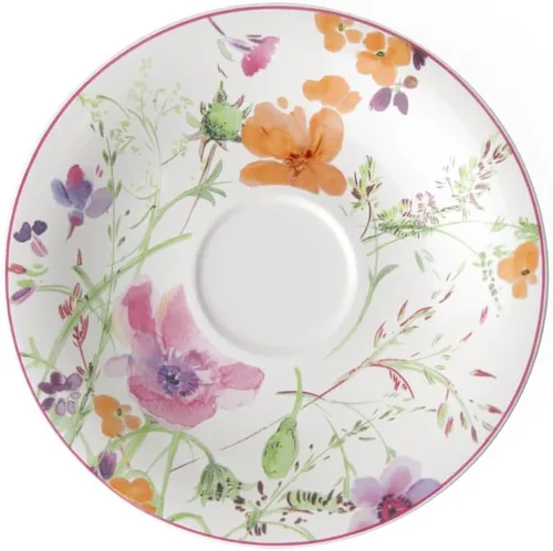 Vista 17 de Villeroy & Boch Mariefleur Gris Basic Breakfast - Plato redondo de porcelana premium con una decoración de flores juguetona, apto para lavavajillas