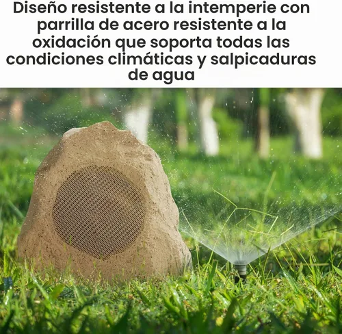 Vista 7 de Theater Solutions 2R4S - Juego de 2 altavoces de piedra arenisca para exteriores, patio, piscina, spa