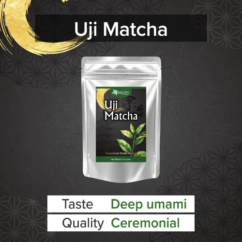 Vista 2 de [Granja Onkatsu] Serie Uji Matcha - Grado premium y ceremonial - Té japonés hecho en Japón - Etiqueta inglesa (grado ceremonial Uji)