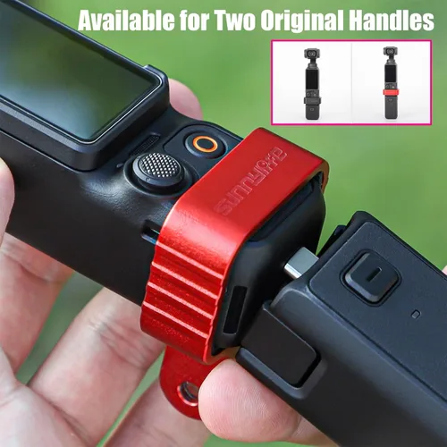 Vista 3 de Pocket3 Adaptador de aluminio para DJI Osmo Pocket 3 Accesorios de expansión de cámara 1/4 '' hilo conectar trípode correa de cabeza abrazadera