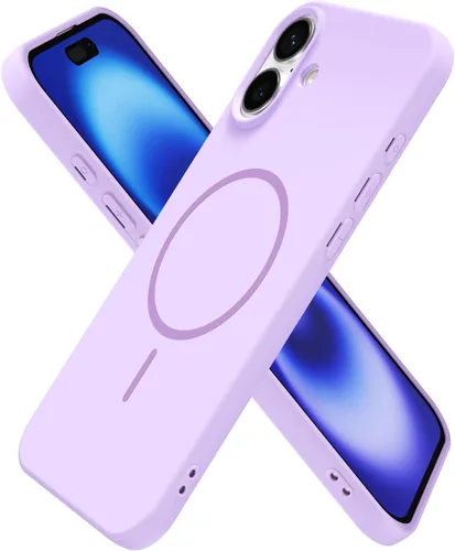 Vista 86 de Oakxco Funda de Silicona Mag Safe para iPhone 12 Pro Max, Funda Magnética Delgada y Fina Compatible con Carga Inalámbrica MagSafe, Bonita Funda