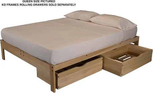 Vista 5 de Marco de cama Nomad, plataforma de madera sólida, Madera Noble, Madera clara