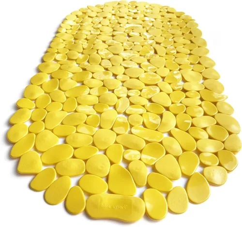Vista 14 de Alfombra antideslizante para bañera y ducha "Pebbles" de 27 x 14 pulgadas, ovalada, no tóxica, segura, limpia, lavable a máquina, agarre y drenaje