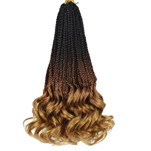 Vista 9 de Cabello para Trenzas Rizo Francés Color 1 Trenzas de Ganchillo Rizo Francés 10 Pulgadas Trenzas de Caja Cabello de Ganchillo para Mujeres y Niños
