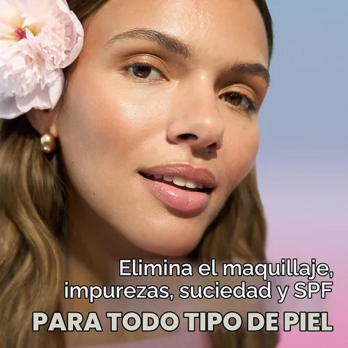 Vista 3 de NIVEA Agua limpiadora micelar, Skin Breathe Rose MicellAIR, 13.5 fl oz