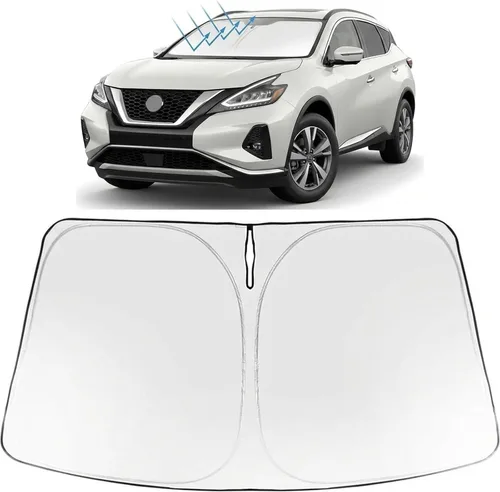 Vista 165 de Proadsy Parasol para parabrisas Rivian R1S 2022-2025 2026 de 4 capas plegable, protector de parasol frontal que bloquea los rayos UV, mantiene