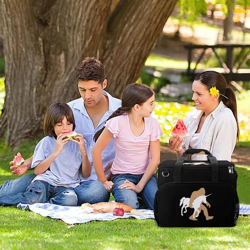 Vista 8 de Bigfoot - Bolsa térmica térmica de unicornio con aislamiento, impermeable, bolsa de mano para acampar y viajar