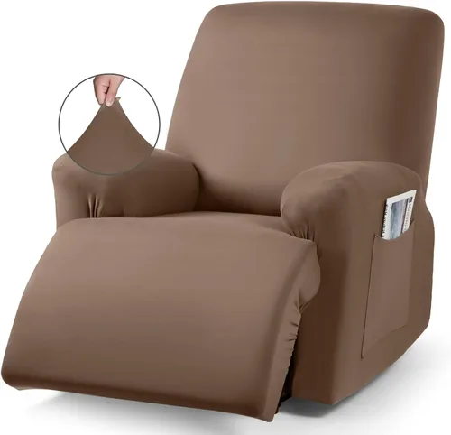 Vista 26 de TAOCOCO Sofá reclinable con funda de consola central, 4 piezas de tela de poliéster elástica, protector de muebles suave y lavable