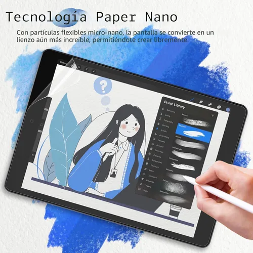 Vista 4 de MOBDIK Paquete de 2 protectores de pantalla Paperfeel compatibles con iPad Air 3 2019/iPad Pro 10.5 2017, película mate, antirreflejos, menos