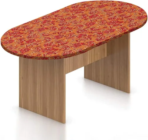 Vista 14 de XISUNYA Mantel ajustable ovalado, con ruedas de madera de granero, de poliéster elástico, para puerta de granero de madera, diseño vintage
