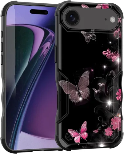 Vista 18 de Funda para iPhone Air, [doble capa] [protección contra caídas de grado militar de 10 pies] Funda resistente a prueba de golpes para iPhone Air