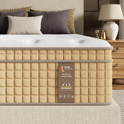 Vista 11 de BedStory Colchón de tamaño King, colchones híbridos firmes de 12 pulgadas en una caja con gel refrescante y resortes ensacables para aliviar