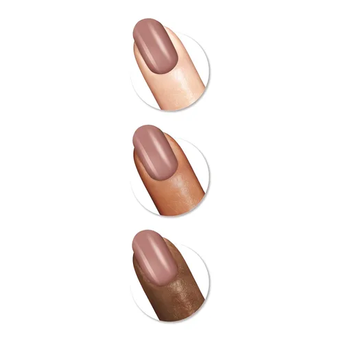 Vista 2 de Sally Hansen Salon Effects® Perfect Manicure, Buff & Tumble, uñas a presión, forma ovalada, pestañas adhesivas no dañinas, lima y almohadilla