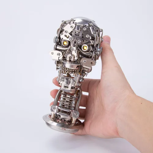 Vista 4 de LOCHE Kit de modelo de rompecabezas de metal 3D, kit de esqueleto mecánico steampunk de metal 3D, rompecabezas 3D, rompecabezas láser 3D, ensamblaje