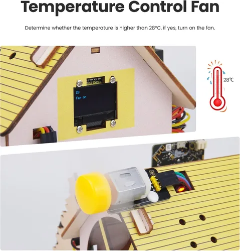 Vista 6 de Microbit Smart Home para microbit V1 y V2, kit de codificación STEM educativo DIY con tutorial en línea, kit de programación electrónica